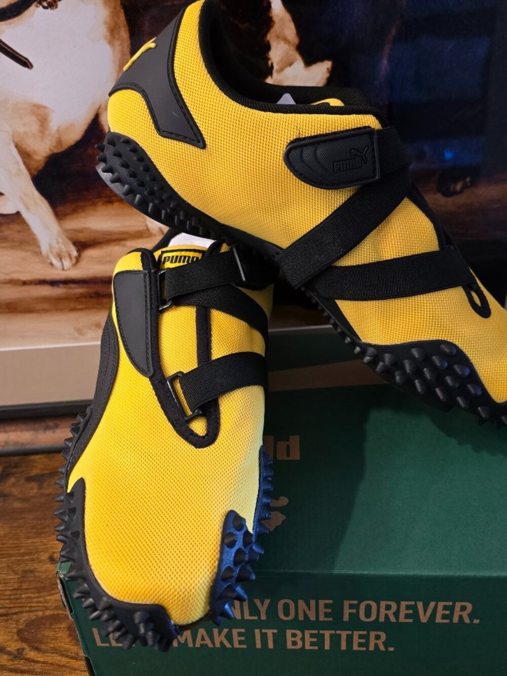 PUMA Mostro OG Prime BRUCE LEE Yellow Black Sneakers 403206-15 Men's Sz 12 NEW